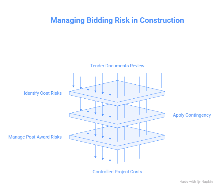 Bidding risk contingency analysis in construction estimating